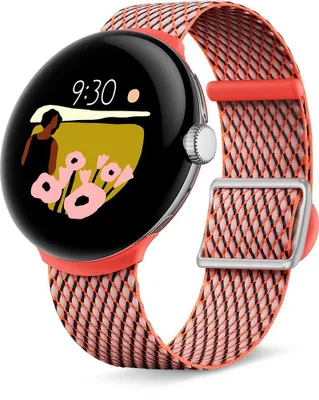 Image de Bracelet Google Pixel Watch Tissé Taille Unique Corail Google