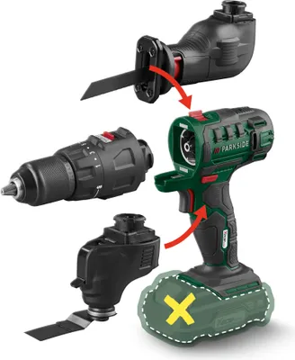 Produktbild von Parkside Akku Kombigerät Bohrschrauber Säge PKGA20 LiC2 ohne Akku & Ladegerät