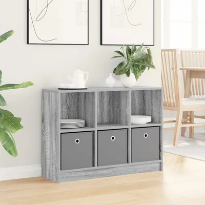 Immagine prodotto di vidaXL Credenza laterale, colore Sonoma grigio, 88,5 x 27,5 x 63,5 cm