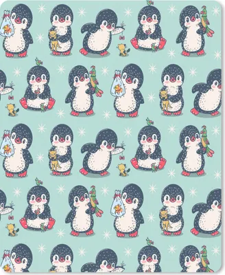 Produktbild von MuchoWow® Mauspad Mousepad Tiere - Muster - Pinguin 19x23 cm - Mousepads - Maus Mat - Pad - Mausunterlage - Mauspads - Spielen