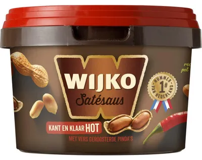 Produktbild von Wijko Hot Satésaus 520 ml – Würzige Erdnusssauce für Saté & Grillgerichte