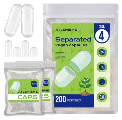 Productafbeelding van Veganistische Lege Capsules voor Supplementen (200 Stuks)