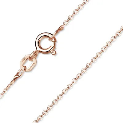 Produktbild von MATERIA by Matthias Wagner Damen Rosegold Halskette aus 925 Silber 1mm vergoldet 40-50cm K59