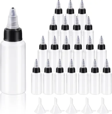 Immagine prodotto di Set di flaconi dosatori, composto da 25 pezzi, capacità 30 ml, con piccoli imbuti, per liquidi