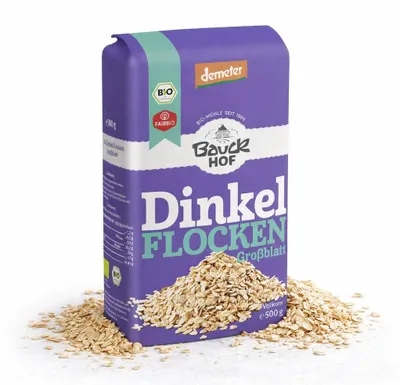 Produktbild von Bauckhof  Dinkelflocken - Großblatt, Demeter ab 500g - 1 Beutel