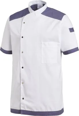Immagine prodotto di Giacca da cuoco Leiber con 1/2 manica 12/2561/0131 Bianco/Denimblue-54