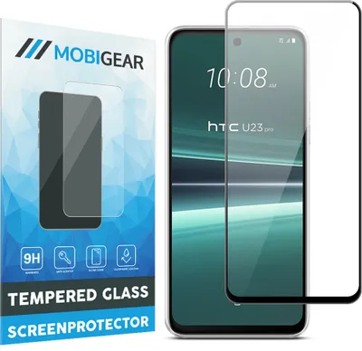 Produktbild von Mobigear Premium  HTC U23 Pro Panzerglas Gehärtetes Glas Displayschutz - Hüllenfreundlich - Schwarz