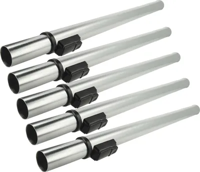 Produktbild von vhbw 5x Staubsaugerohr kompatibel mit Lux D 711, D 720, D 715, D 725, D 710, D 728, D 729 Staubsauger - 32mm Anschluss, 60 - 94cm Schwarz Silber