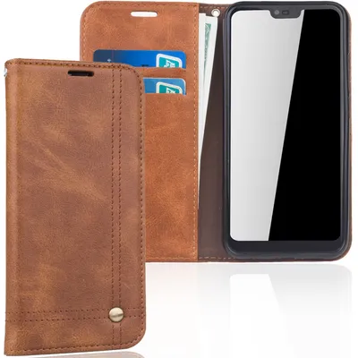 Zdjęcie produktu dla Pokrowiec na telefon komórkowy Etui ochronne na telefon Huawei Honor 10 Cover Wallet Case Brown
