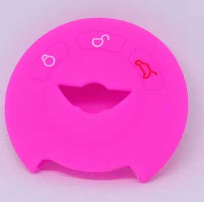Produktbild von Auto Schlüssel Hülle Silikon Schutz Cover Pink kompatibel mit Mini R55 R56 R57 R59 R60 R61 Cooper Clubman ONE S Paceman 3 Tasten Smartkey