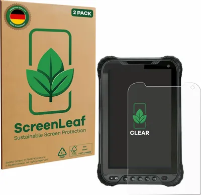 Produktbild von 2x ScreenLeaf Schutzfolie für Unitech TB85 Plus nachhaltiger Displayschutz Display Schutz Folie Klar Transparent
