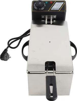 Immagine prodotto di Friggitrice elettrica da 4 l/4,2 qt con cestello filtrante dell'olio rimovibile, acciaio inossidabile, 60–200 ℃/140–392 ℉, termostato automatico per patatine fritte, pollo, pesce
