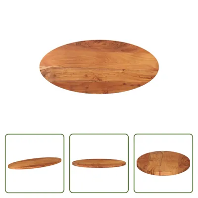 Productafbeelding van Living Store eettafelblad, ovaal, 140x50x3,8 cm, massief acaciahout