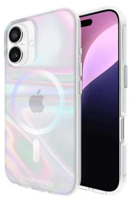 Immagine prodotto di Custodia per iPhone 16, Case Mate Soap Bubble Mag, iridescente