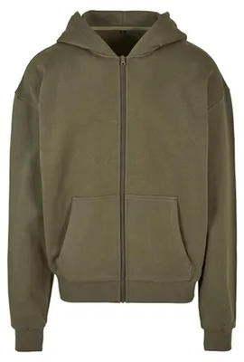Image de Build Your Brand - Sweat à capuche zippé pour homme/femme unie LT2522 (L) (olive)
