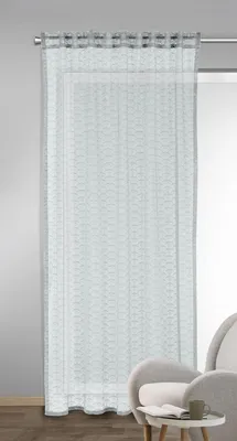 Produktbild von Fertigschal verdeckte Schlaufen "Bente" - Größe (HxB): 245x140cm Farbe: Silber