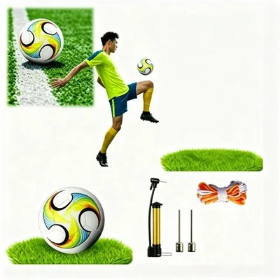 Imagen del producto de VHV - Bal de fútbol para niños - Bal de PVC blanco - Bal de entrenamiento para interiores y exteriores, ideal para niños y niñas