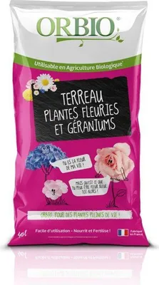 Produktbild von Blumenerde ORBIO, 40 L, Fördert Blüte, Angereichertes Substrat, Verbessert Wasserspeicherung, Für Massiv, Töpfe und Behälter