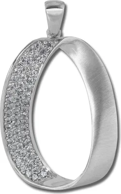 Productafbeelding van SilberDream dames sieraden, hanger, ovaal, mat zirkonia, 925 zilver, modelnummer SDH401W