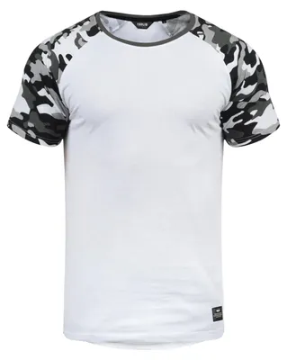 Produktbild von SOLID SDCahil Herren T-Shirt Kurzarm Shirt mit Rundhals-Ausschnitt Camouflage-Muster Baumwollmischung Regular fit