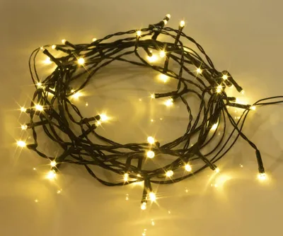 Immagine prodotto di Catena luminosa LED 48 LED bianchi caldi 3,6 m IP44 a batteria con timer e 8 funzioni