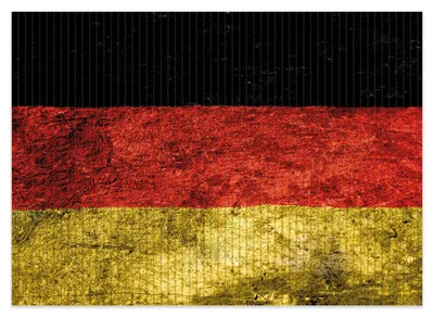Produktbild von Wallario Duschmatte Antirutschmatte Badmatte Fußmatte Verwitterte Deutschland-Fahne in schwarz rot gold, Größe ca. 70 x 50 cm