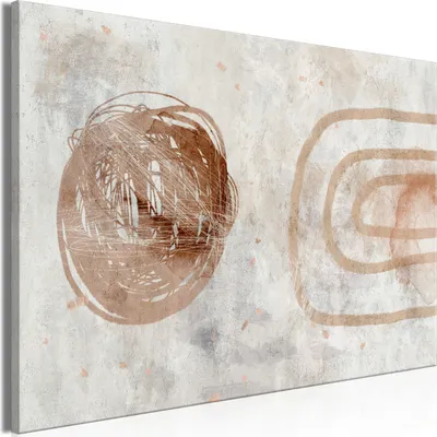 Produktbild von Italienischer Leinwand Leinwandbild - Pastel Sun (1 Part) Wide 120x80 cm Abstrakt a-A-0782-b-a