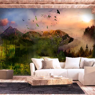 Produktbild von Basera Fototapete Bergmotiv c-A-0132-a-a, Vliestapete, 300x210 cm