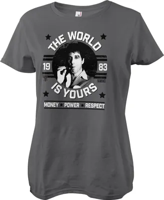 Produktbild von The World Is Yours Girly Tee - Small - DarkGrey