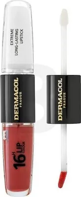Produktbild von Dermacol 16H Lip Colour Extreme Long-Lasting Lipstick zweiphasige, langanhaltende Farbe und Gloss für die Lippen No. 35 8 ml