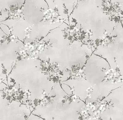 Produktbild von Sanders & Sanders Tapete Blumen Grau - 640388 - 53 cm x 10 m