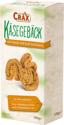 Produktbild von Cräx Käsegebäck mit Honig und Senf 100g