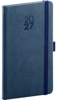 Zdjęcie produktu dla NOTIQUE, notatnik kieszonkowy Diamante 2027, niebieski, 9 x 15,5 cm