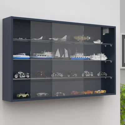 Produktbild von VCM Glasvitrine hängend | Vitrine Glas | Maße: H. 60 x B. 100 x T. 15 cm | Hängevitrine Glas | Modern und platzsparend | Glas Vitrinenschrank - Drivalo XL