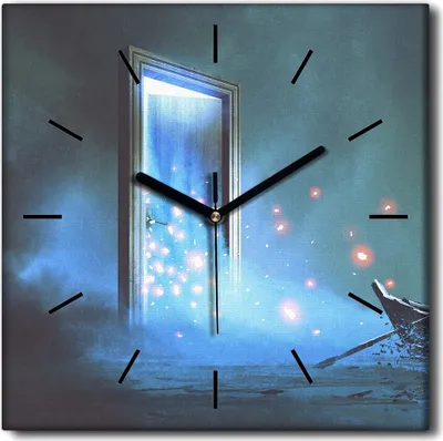 Produktbild von Coloray Uhr auf Leinwand 30x30 cm Wand Uhr Dekoration Wohnzimmer Segeltuch schwarze Hände -Schiffskunstküste.