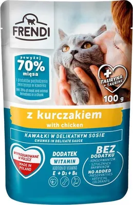 Immagine prodotto di Frendi Cibo umido per gatti Pezzi in salsa delicata con pollo 100G