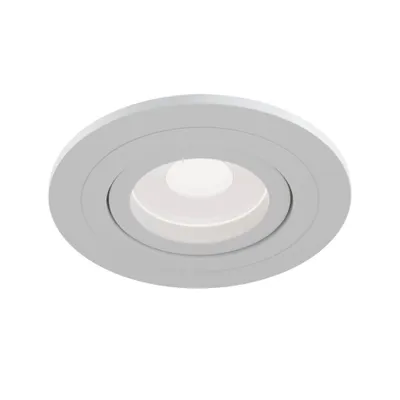 Image de Luminaire encastré, blanc rond, douille GU10, diamètre 9,2cm