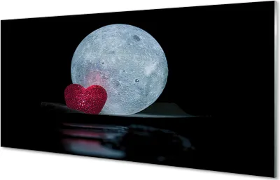 Produktbild von Glasbilder 100x50 Wandkunst Das Herz des Mondes