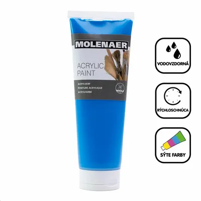 Obrázek produktu pro Akrylová barva Molenaer 250 ml - modrá