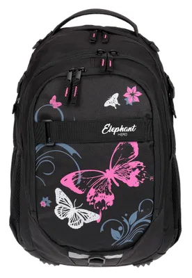 Produktbild von Schulrucksack Mädchen Elephant Hero Signature Rucksack Schulmappe 12679 Butterfly Pink