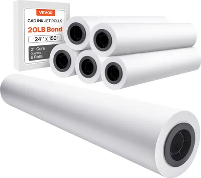 Obrázek produktu pro Velkoformátový papír Plotterový papír 6 rolí 45,7 m CAD Bond role široký formát