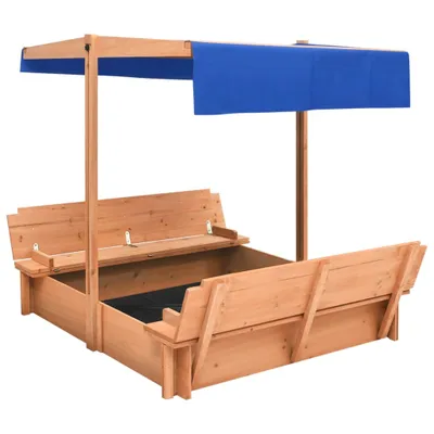 Produktbild von vidaXL Sandkasten mit Dach Tannenholz 112x112x112 cm