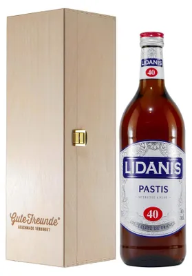 Produktbild von Lidanis Pastis Anisé 40 mit Geschenk-Holzkiste