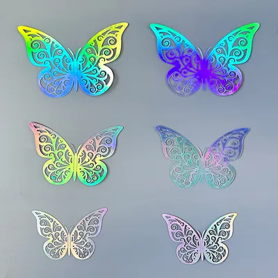Produktbild von INF 3D Schmetterling Wandtattoos - 12er Set Blau D