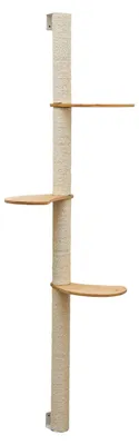 Produktbild von 170 cm Wandkratzbaum mit 3 Plateaus für Katzen - Sisal Kratzbaum zur Wandmontage