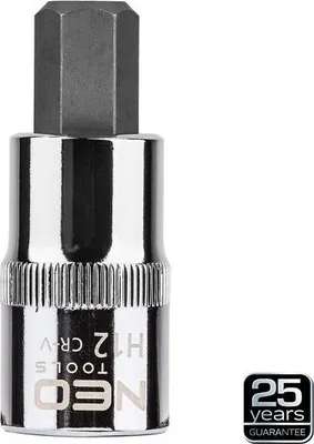 Zdjęcie produktu dla NEO TOOLS Końcówka sześciokątna na nasadce 1/2", H12 x 55 mm