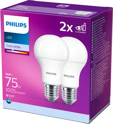 Produktbild von Philips 8718699726997, 10 W, 75 W, E27, 1055 lm, 15000 h, Kaltweiße