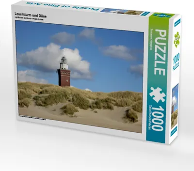 Produktbild von CALVENDO Puzzle Leuchtturm und Düne | 1000 Teile Lege-Größe 64x48cm Foto-Puzzle für glückliche Stunden