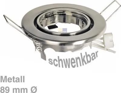 Immagine prodotto di Portalampada rotondo in ferro spazzolato 51 mm Ø MR16 e PAR16