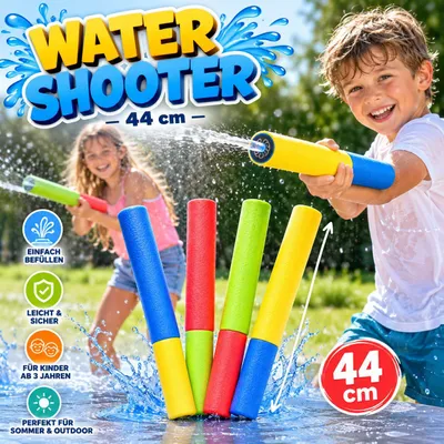 Produktbild von Water Shooter Wasserspritze aus Schaumstoff, 44 cm, Farben sortiert
